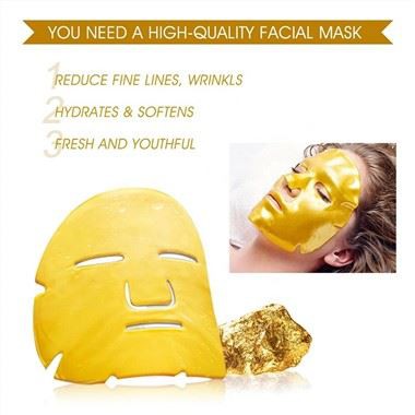 Masker Wajah Crystal Collagen Gold Powder